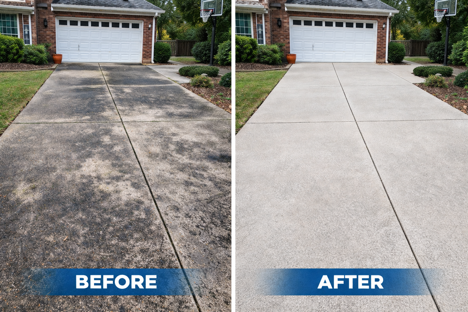 Before and after: Driveway Cleaning