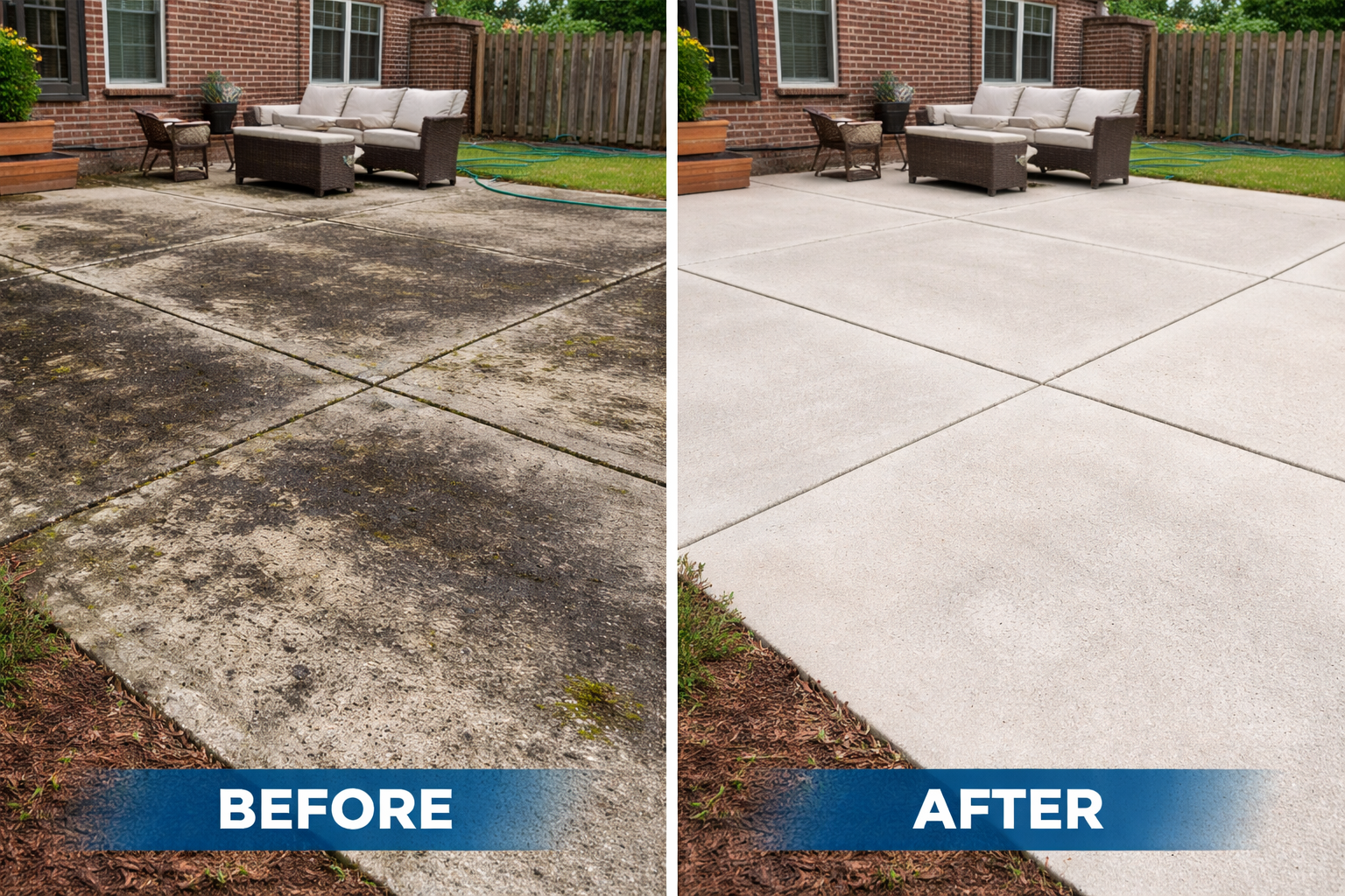 Before and after: Patio Cleaning
